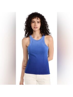 MOTHER The Chin Ups Blue Ombre Racerback Tank Top
